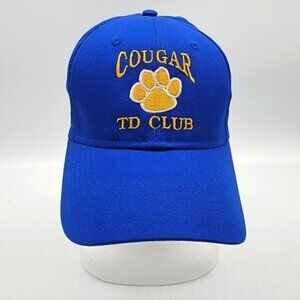 Otto Brand Hat Blue Cougar TD Trucker Cap Adjustable‎ Strap One Size Fits Most